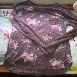 Justice floral shirt